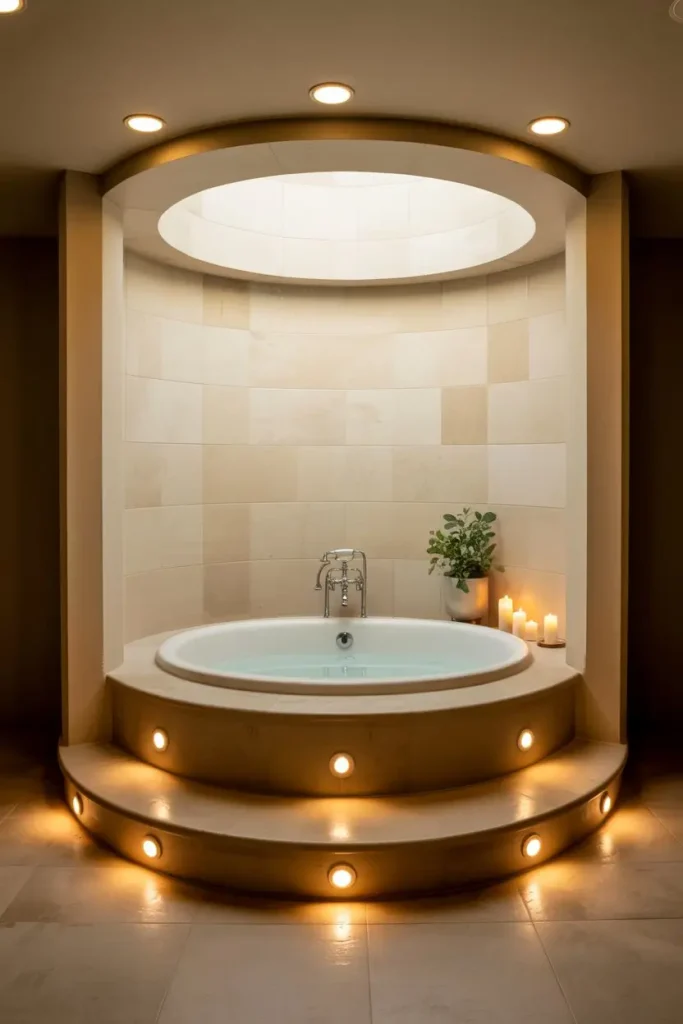 Recessed Lighting Above the Bathtub