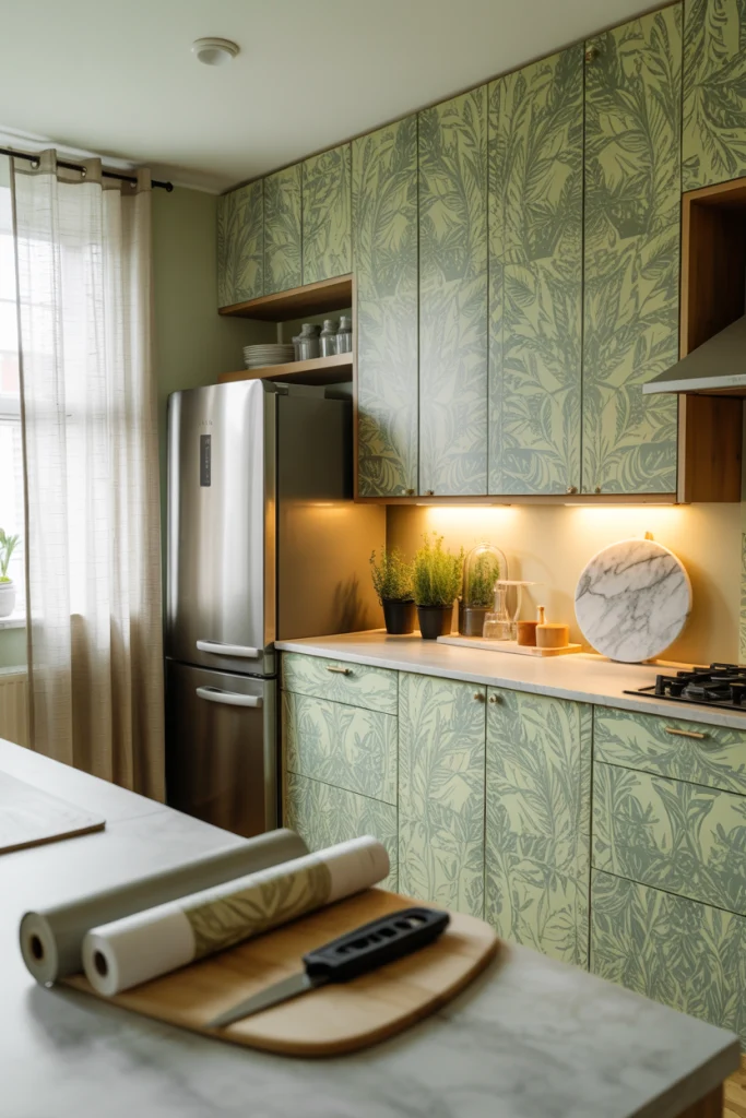 Removable Wallpaper for Cabinets and Walls