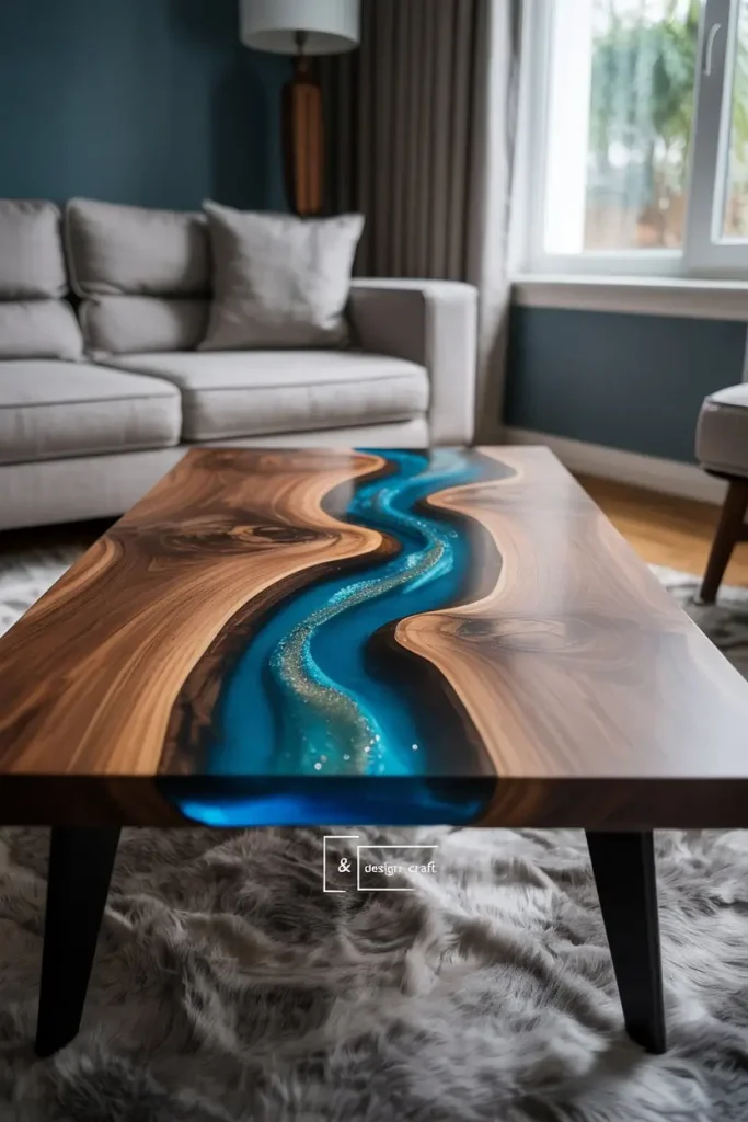 River Coffee Table for Everyday Living Rooms