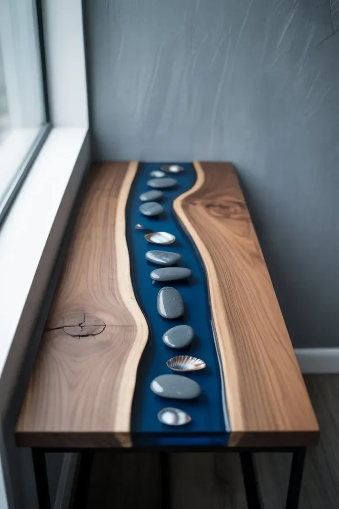 River Console Table for Narrow Spaces