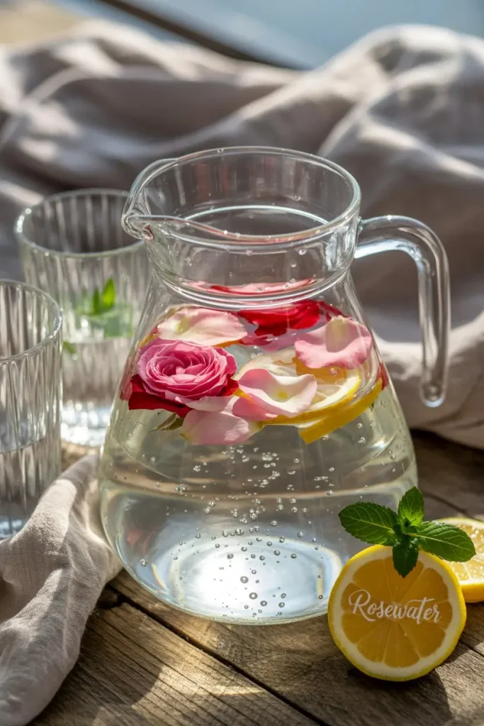 Rose Petal Infused Water for Daily Hydration