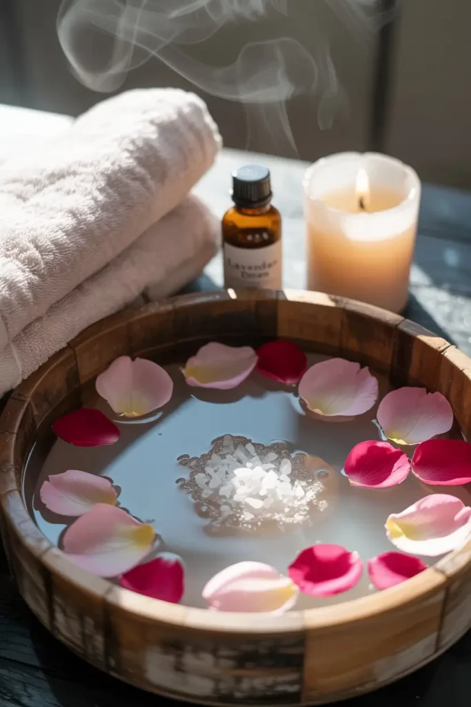 Rose Petals for Soothing Foot Soaks