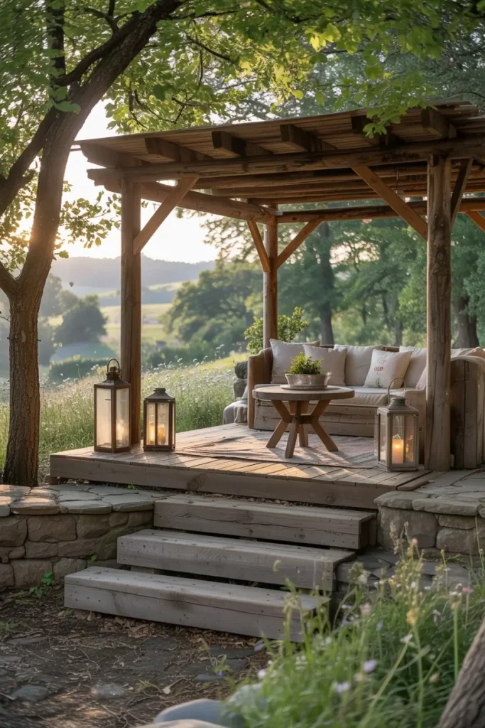 Rustic Charm with Stone and Timber