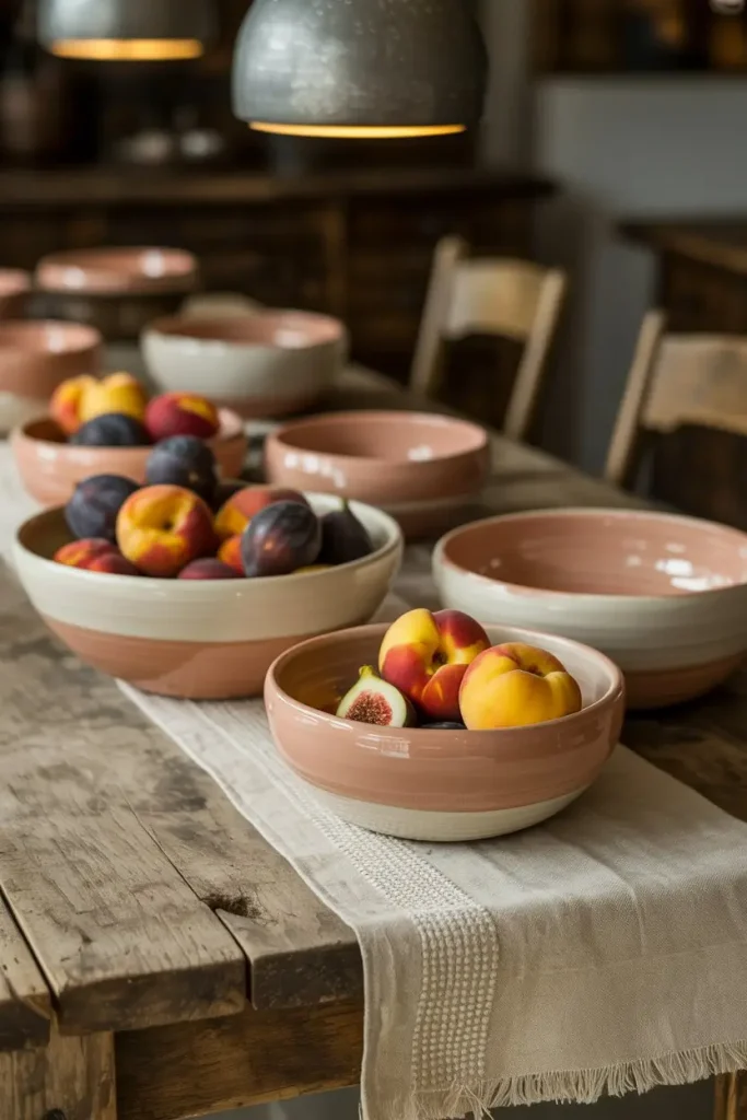Rustic Farmhouse Clay Bowls