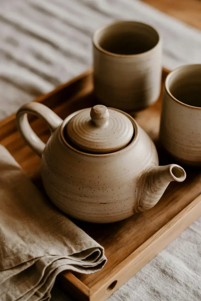 Rustic Stoneware Clay Teapots