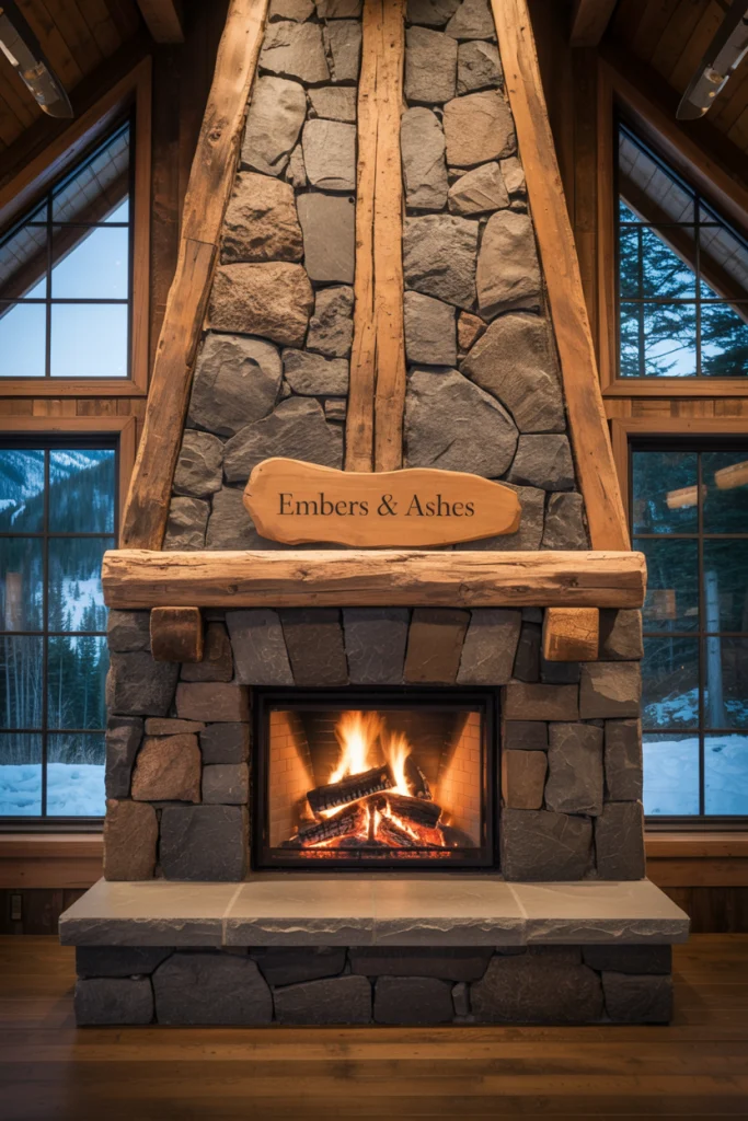 Rustic Timber and Stone Mix