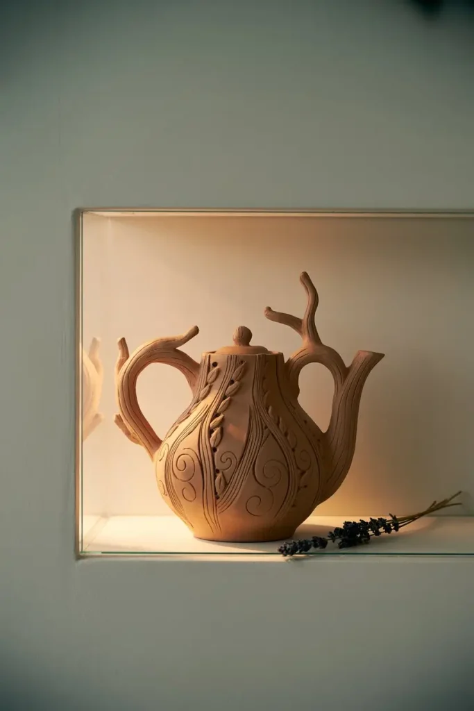 Sculptural Artistic Clay Teapots