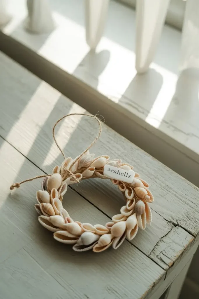 Seashell Mini Wreaths for Table and Party Decor