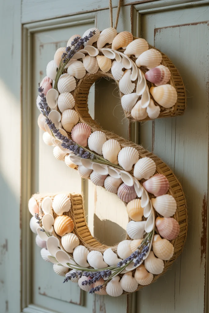 Seashell Monogram Wreath for Personalized Style