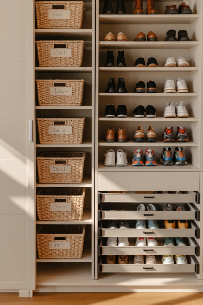 Seasonal Shoe Closets for Rotating Storage