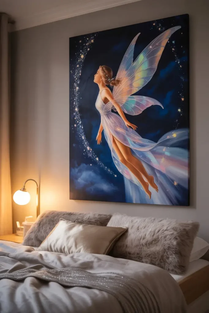 Starry Night Fairy Paintings for Dreamlike Bedrooms