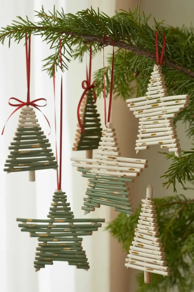 Stick Holiday Ornaments