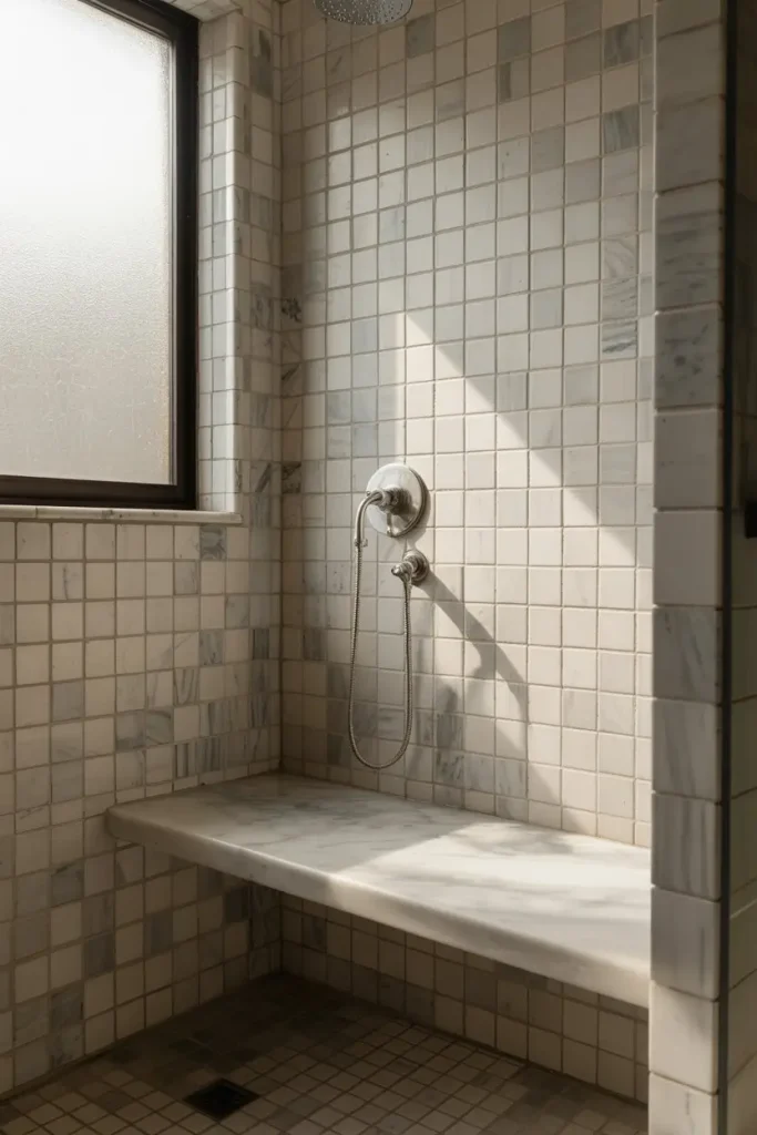 Stone Slab Shower Bench