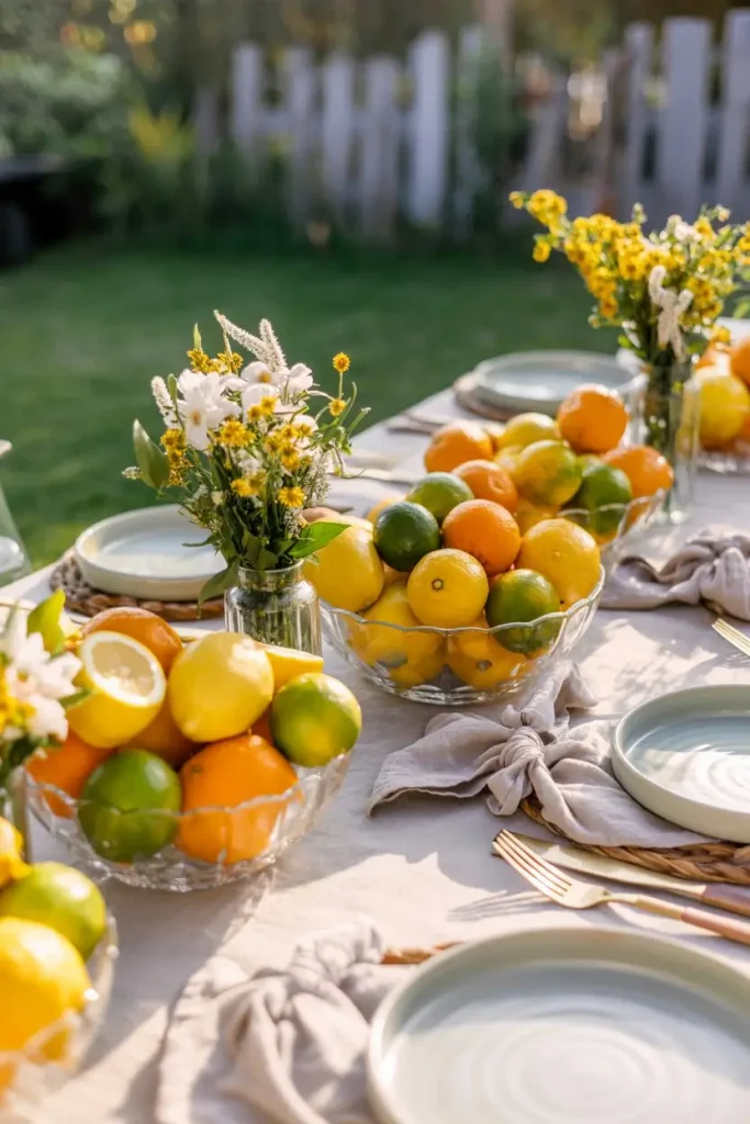 Summer Citrus Table Theme