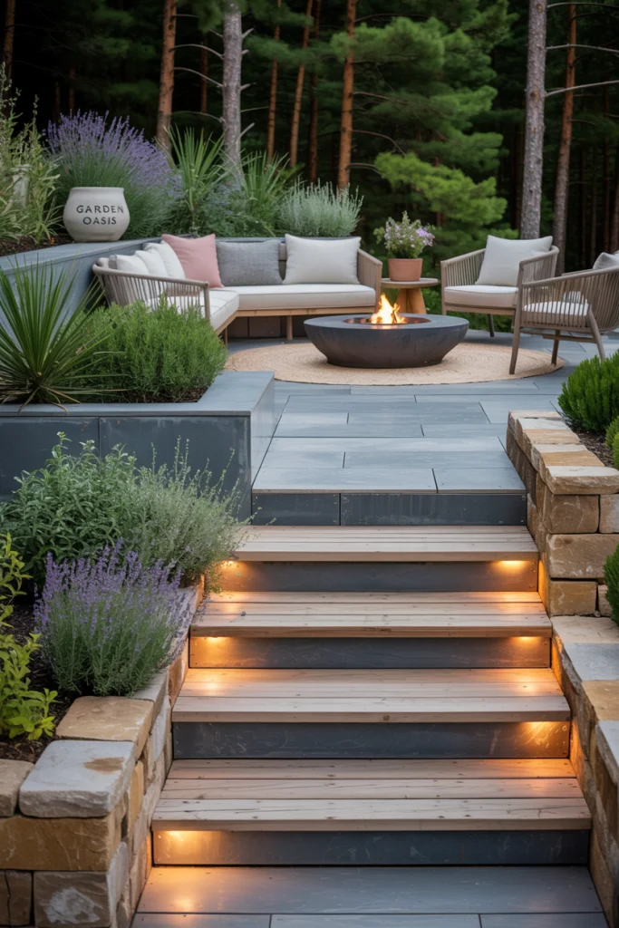 Sustainable and Eco-Friendly Tiered Patios