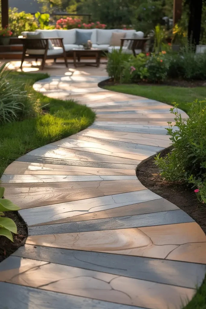 Textured Concrete for Smooth, Barefoot Paths
