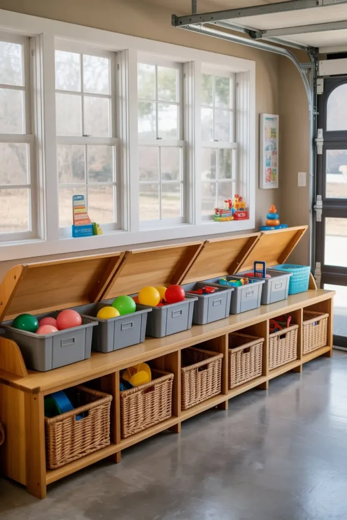 Toy Storage Benches for Multipurpose Use