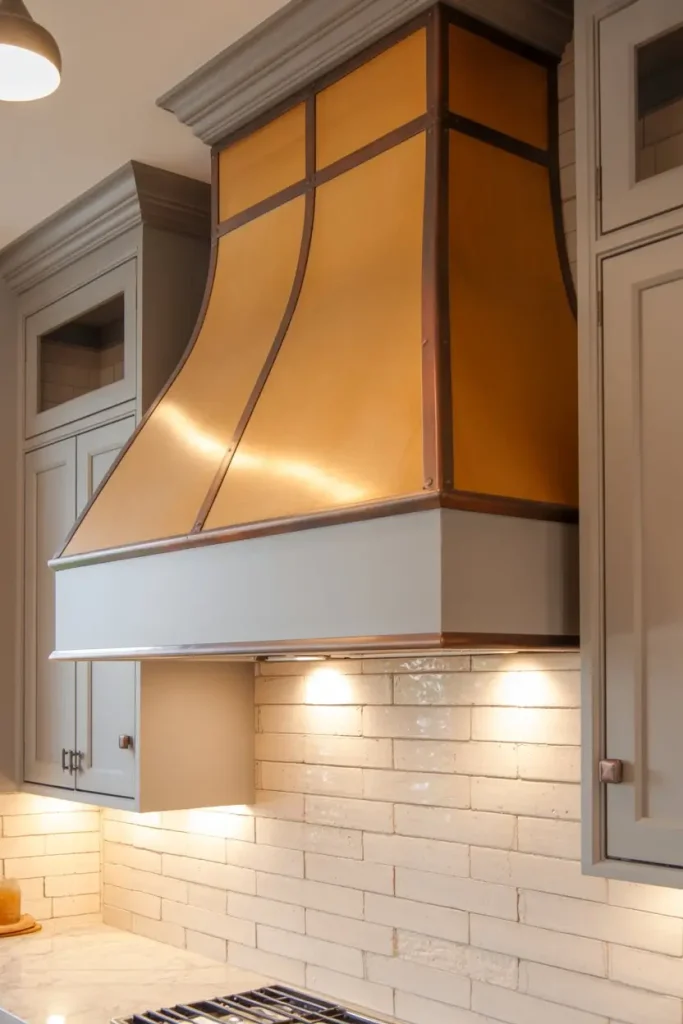 Transitional Cabinet Hood with Mixed Materials