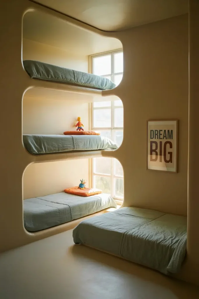 Triple-Plus-One Quad Bunk Beds