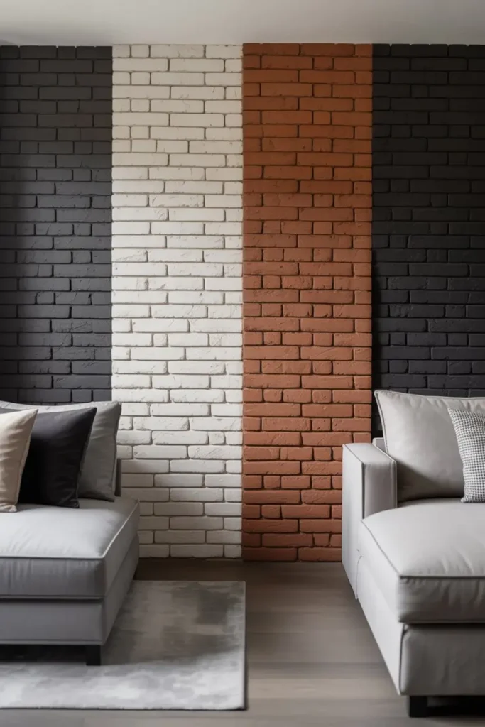 Two-Tone Brick Walls for Modern Contrast