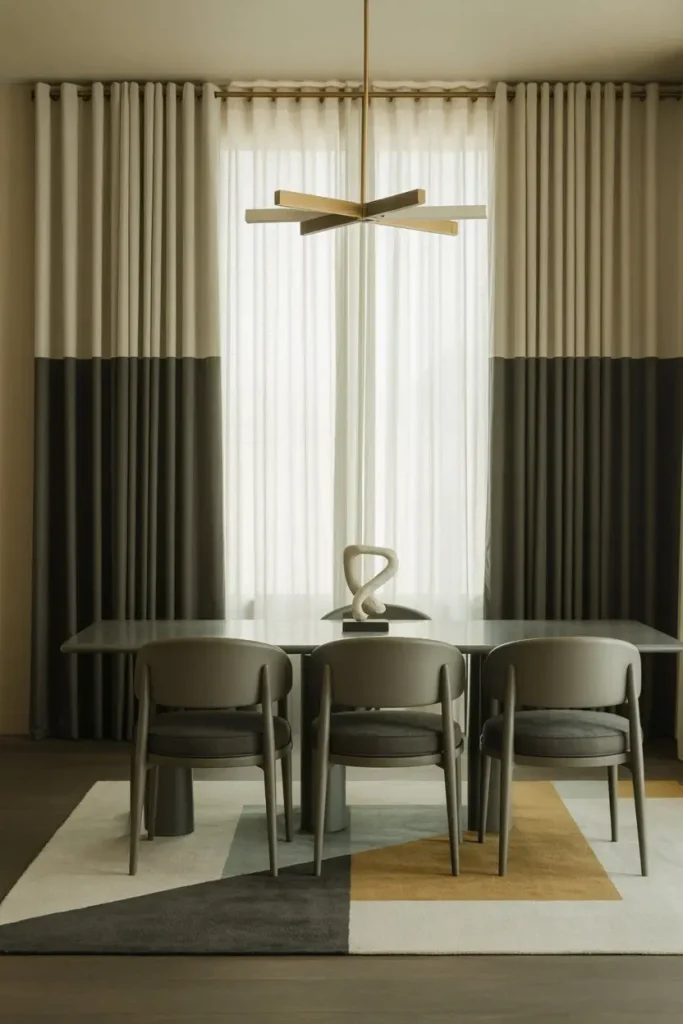 Two-Tone Curtains for Modern Drama