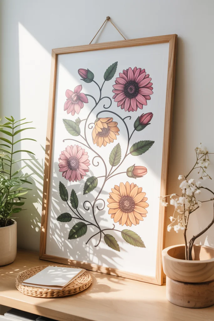 Unity Drawings with Flowers and Vines