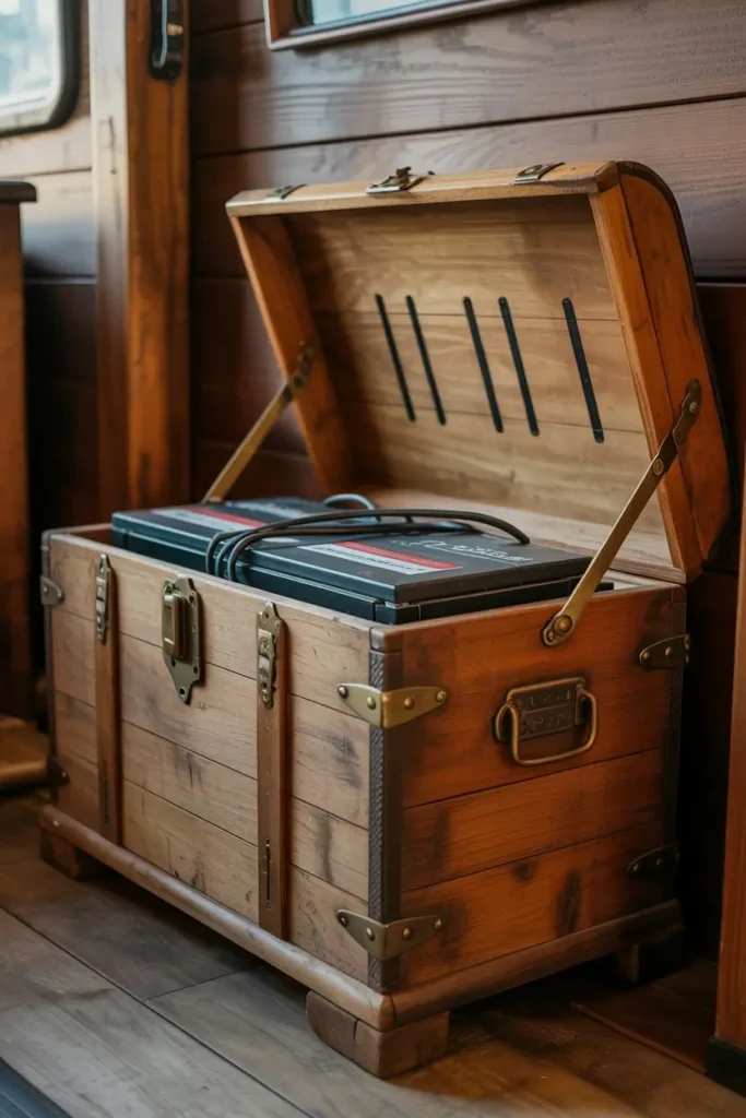 Vintage-Style Battery Chest
