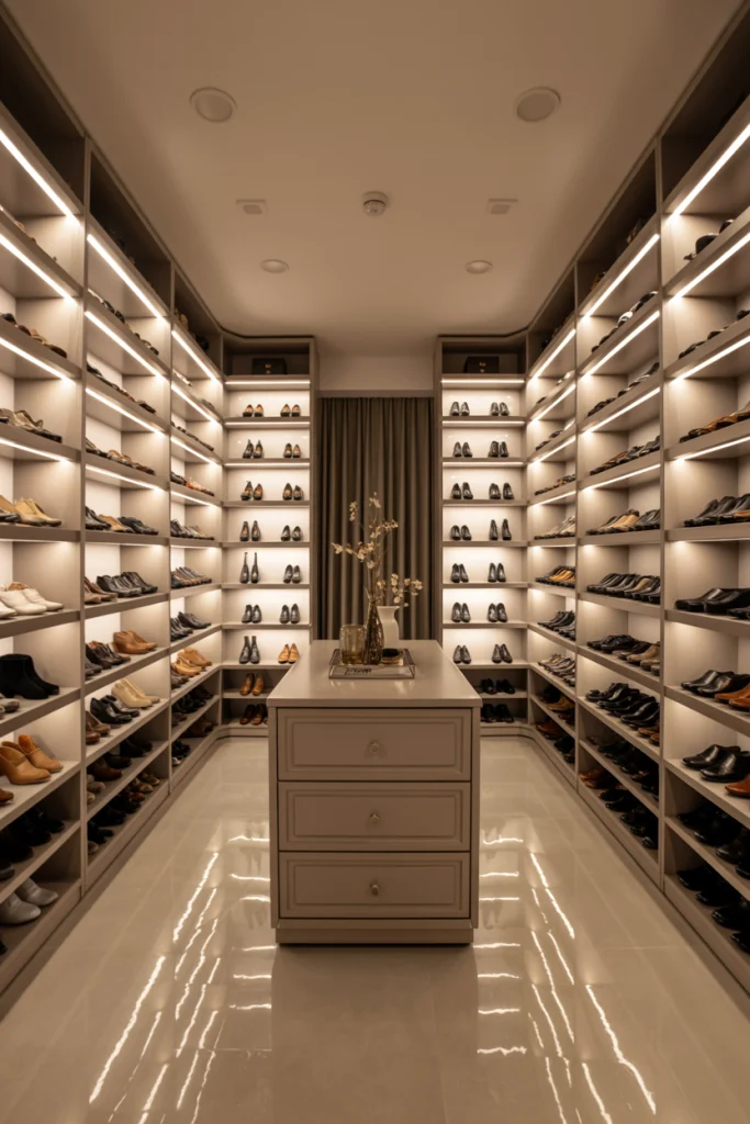 Walk-In Shoe Closets for Luxury and Ease
