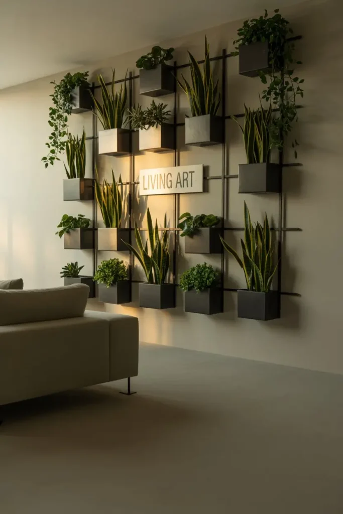 Wall-Mounted Planters as Living Art
