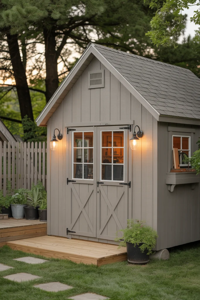 Warm Grey with Brown Undertones for a Farmhouse Feel