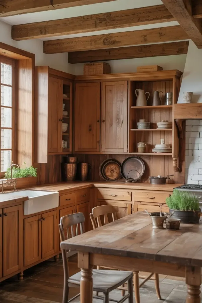 Warm Natural Wood for Rustic Character