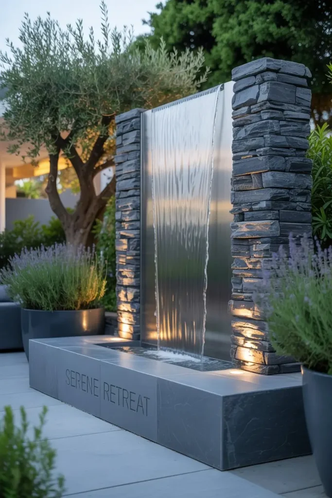 Water Feature Privacy Walls