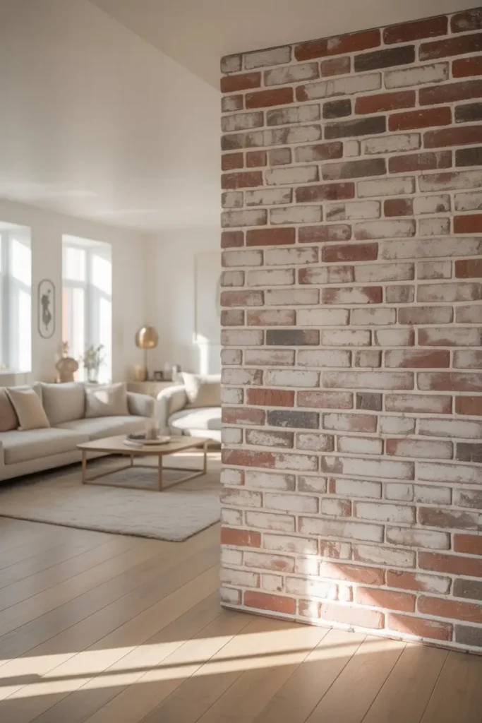 Whitewashed Brick Walls for a Modern Rustic Feel