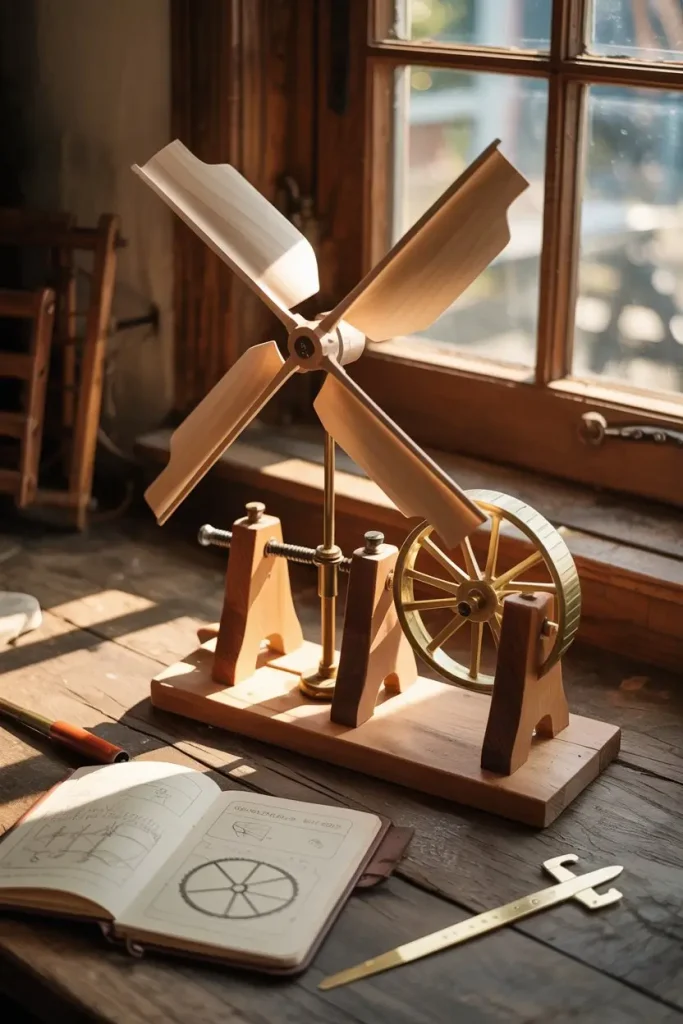 Wind-Powered Wheel Machine
