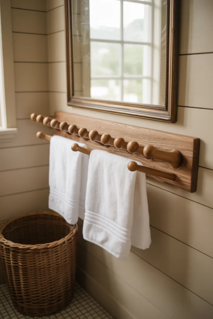 Wooden Peg Rack